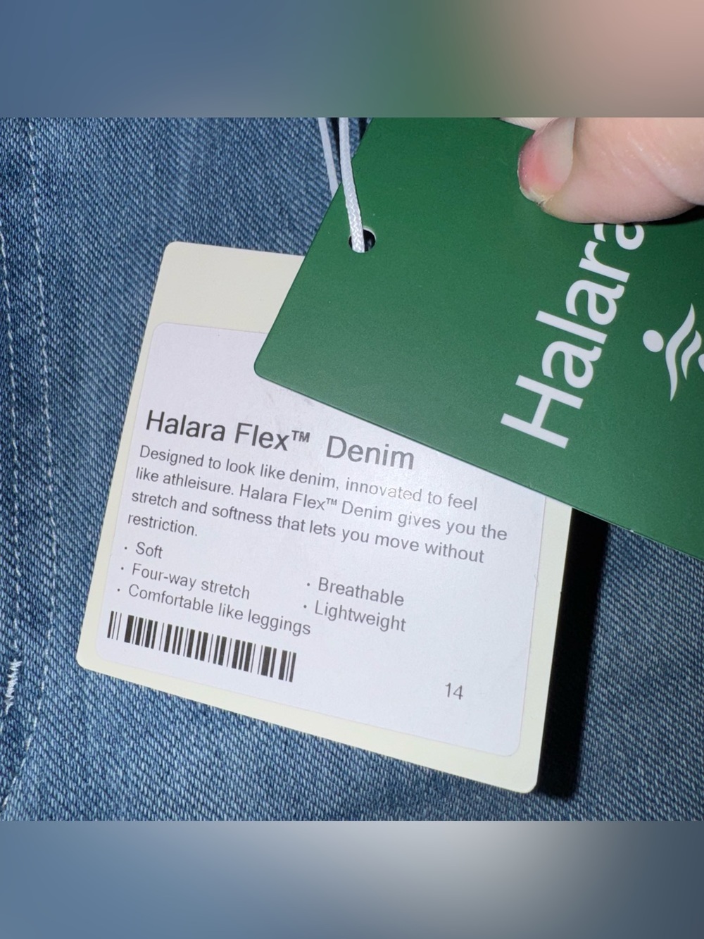 NWT HALARA Flex High Waisted Casual Skinny Jeans Pockets Medium Blue Large Tall - Picture 14 of 15